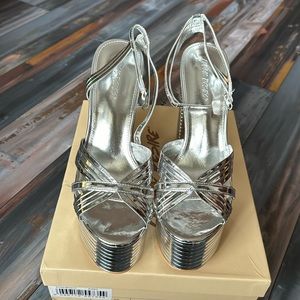 Silver Platform Sandals